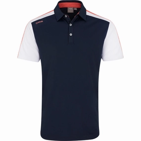 Ping Kelly Polo Shirt - Navy Multi Cold Wash Optimized Pre Shrunk Fabric
