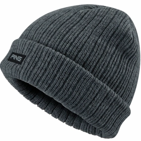 On-the-Go Accessory. Boater Hat Ping Kendal Beanie - Light Grey Marl