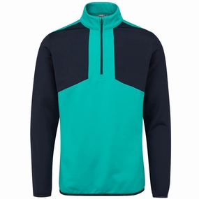 suitable for gifts Tweed Ping Keon 1/2 Zip Pullover - Ceramic/Navy
