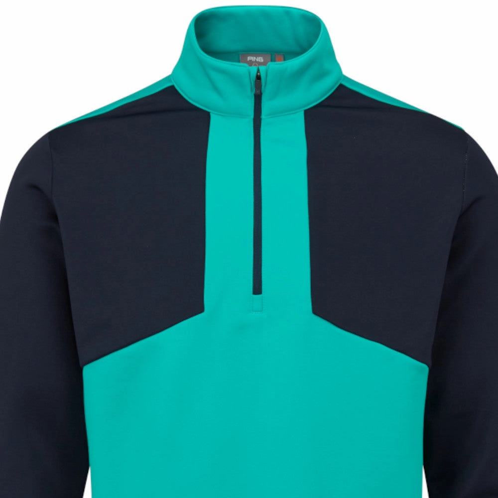 Easy Look Poolside Relax Ping Keon 1/2 Zip Pullover - Ceramic/Navy