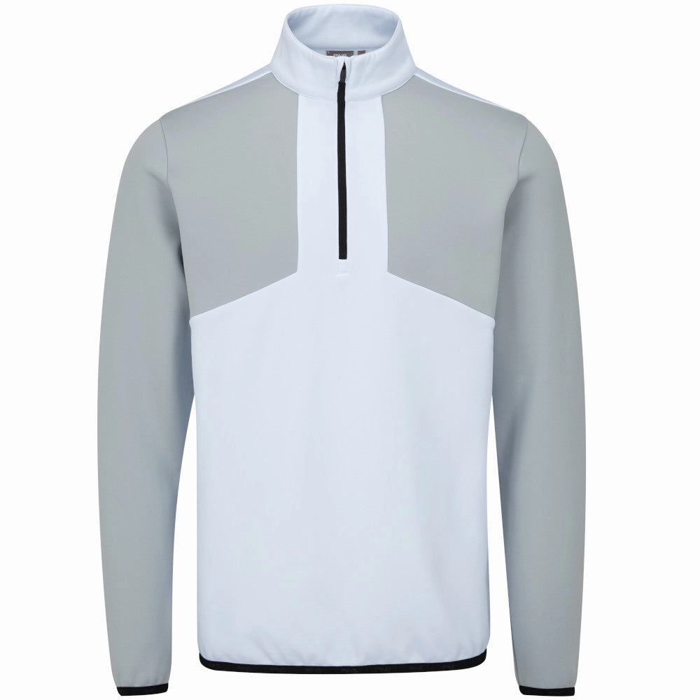 Ping Keon 1/2 Zip Pullover - White/Pearl Grey right for beach trips Eco Friendly