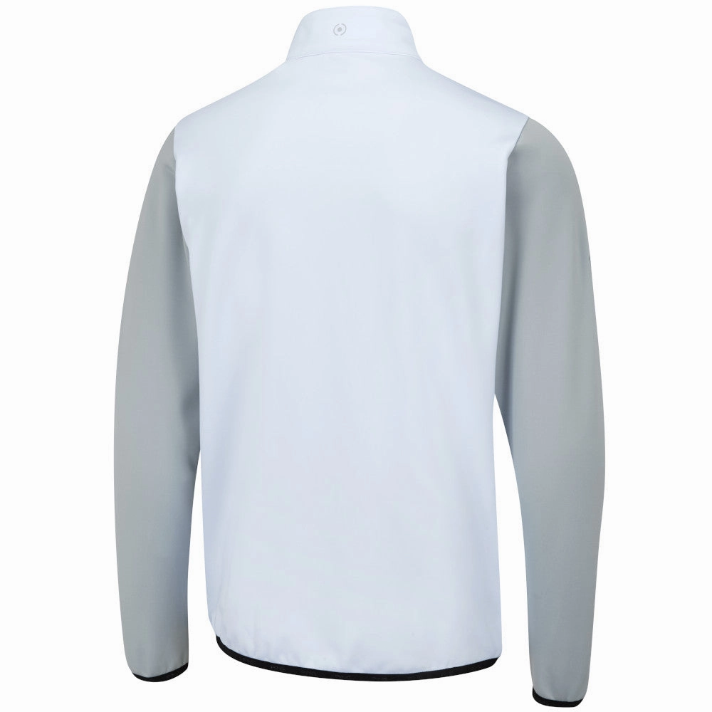 product formal casual harmony Ping Keon 1/2 Zip Pullover - White/Pearl Grey
