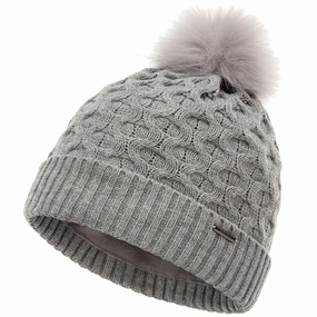 Ping Ladies Classic Knit Beanie Hat - Grey classic accessory