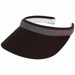Beanie Design Ping Ladies Clip Visor - Black