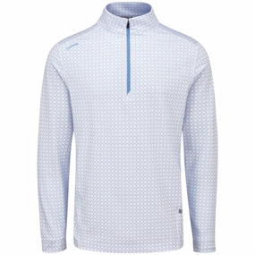 Ping Latham 1/2 Zip Mid Layer  - Cornflower Blue/White Fashion Layering Street Apparel