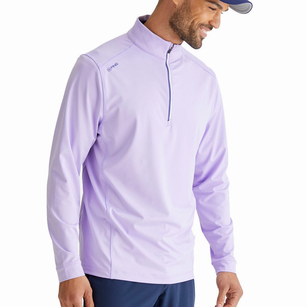 Active Wear Trendy Style Ping Latham 1/2 Zip Mid Layer  - Purple Ash