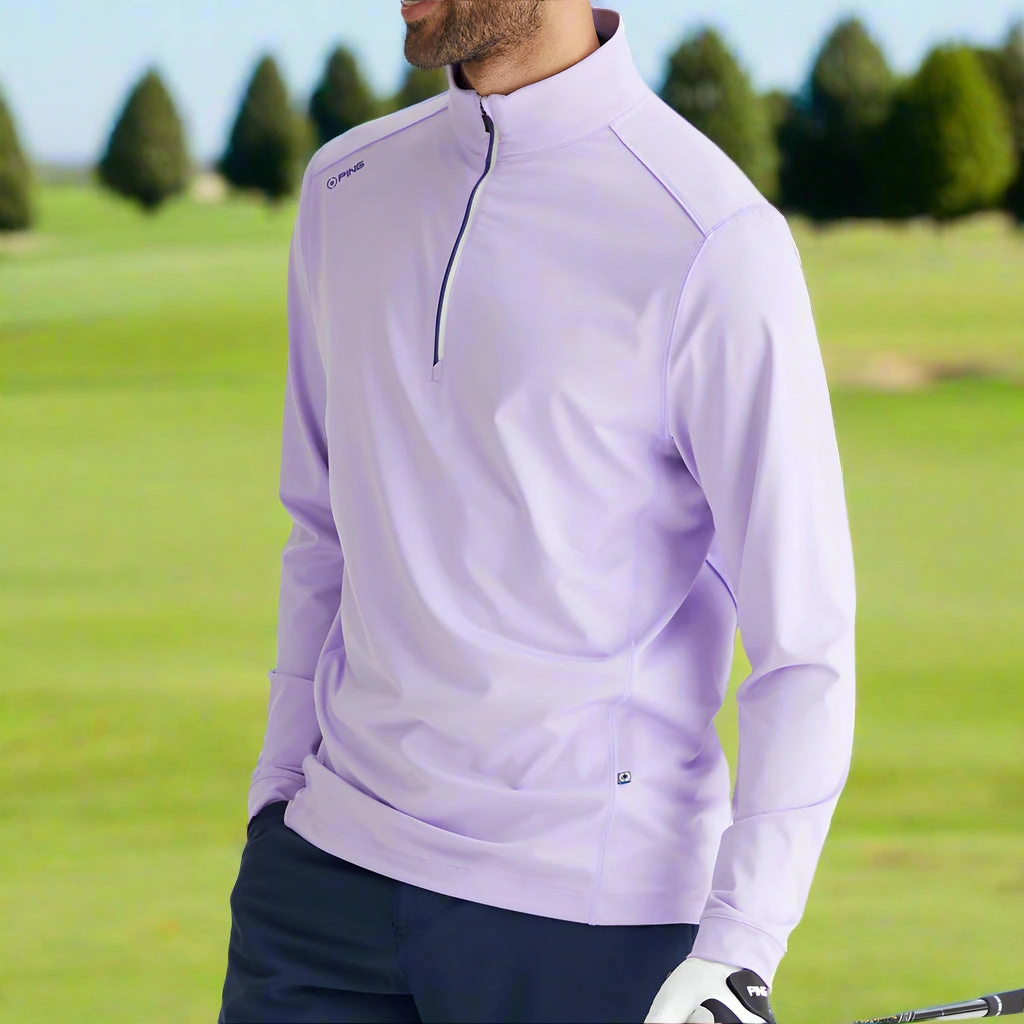 Versatile Layer cycling suitable Ping Latham 1/2 Zip Mid Layer  - Purple Ash