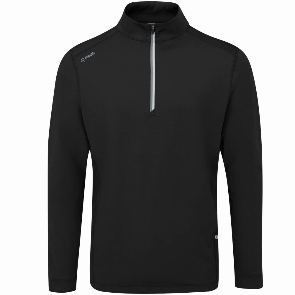 product linen breathability Brand Identity Ping Latham 1/2 Zip Pullover - Black