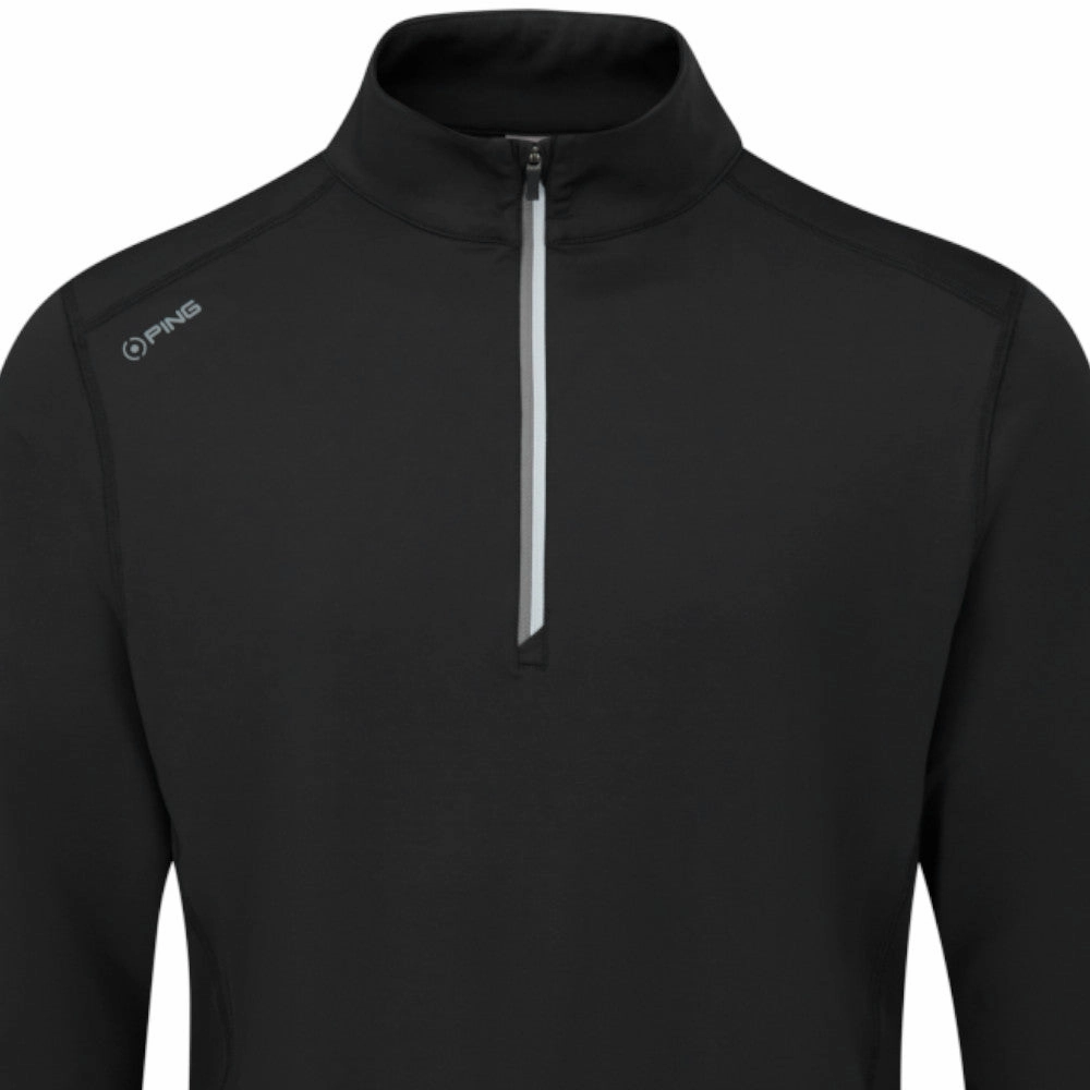 Ping Latham 1/2 Zip Pullover - Black Wrinkle Resistant