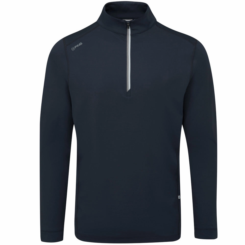 Ping Latham 1/2 Zip Pullover - Navy zippered Easy Care