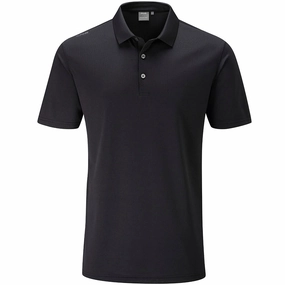UV protected Thermal Regulating Layer Ping Lincoln Polo Shirt - Black