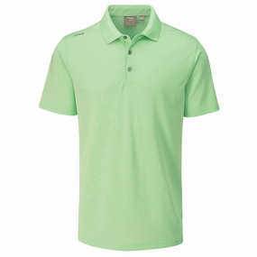 Moisture Control Fabric Collared Ping Lincoln Polo Shirt - Mint