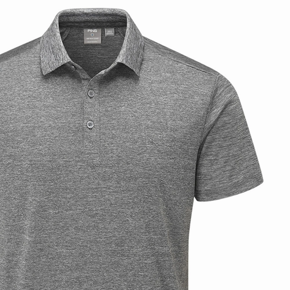 Anti Shrinkage Treatment Ping Lindum Polo Shirt - Charcoal Marl