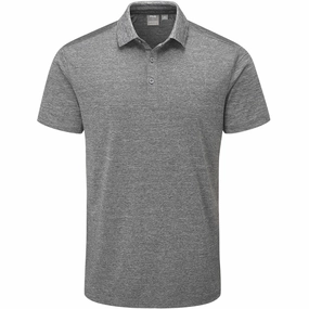 Ping Lindum Polo Shirt - Charcoal Marl Sporty Layer Look SeamlessConstruction