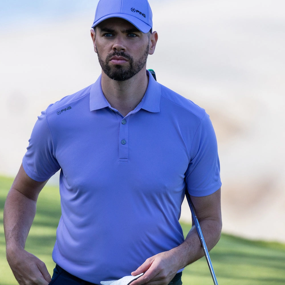 Ping Lindum Polo Shirt - Purple Ash Soft Finish