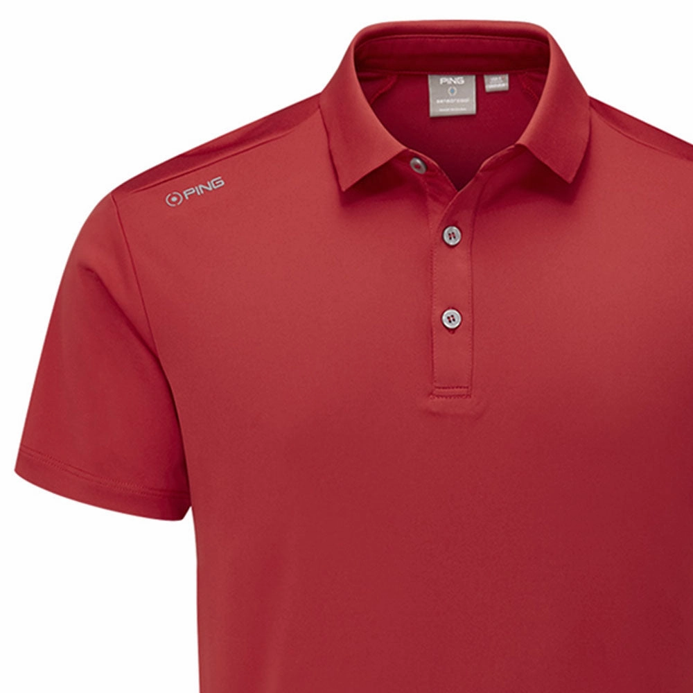 Ping Lindum Polo Shirt - Rich Red Indoor Comfort Comfy Fit