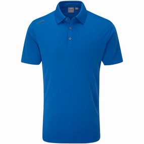 Ping Lindum Polo Shirt - Tidal Blue Minimalist Apparel Fresh Style Trend