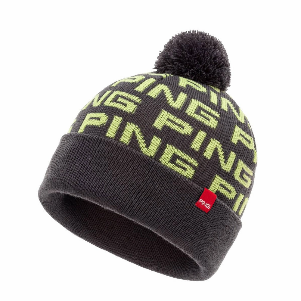 Ping Logo Bobble Hat - Grey/Green Cozy Ready Casual Style