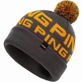 Ping Logo II Bobble Hat - Grey/Orange Fashion Touch
