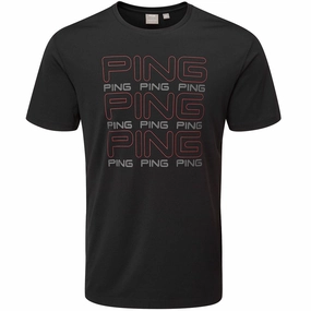 Ping Logo Tee Polo Shirt - Black Smart Fit