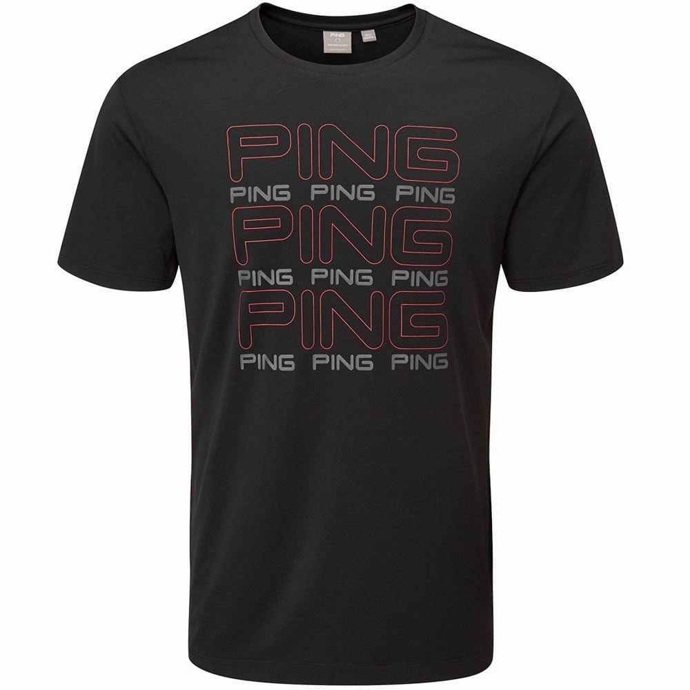 Ping Logo Tee Polo Shirt - Black Smart Fit