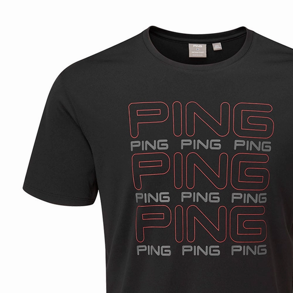 Unisex versatility Timeless casual wear Ping Logo Tee Polo Shirt - Black