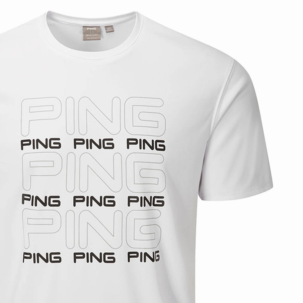 Relaxed Vibes Ping Logo Tee Polo Shirt - White