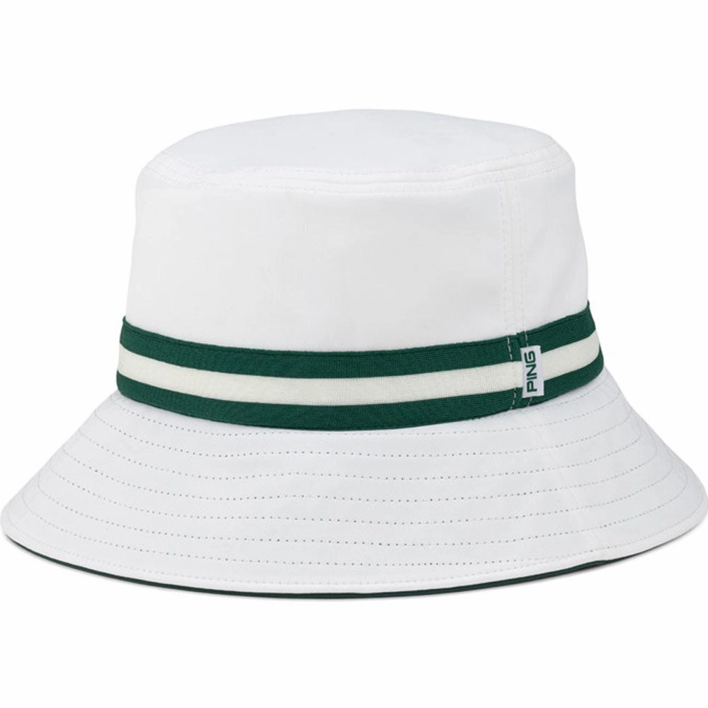 Smooth Line high contrast Ping Looper Bucket Hat - White