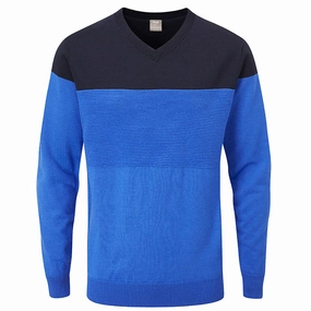 Ping Lucas V-Neck Sweater - Delph Blue/Navy product weekend wearability