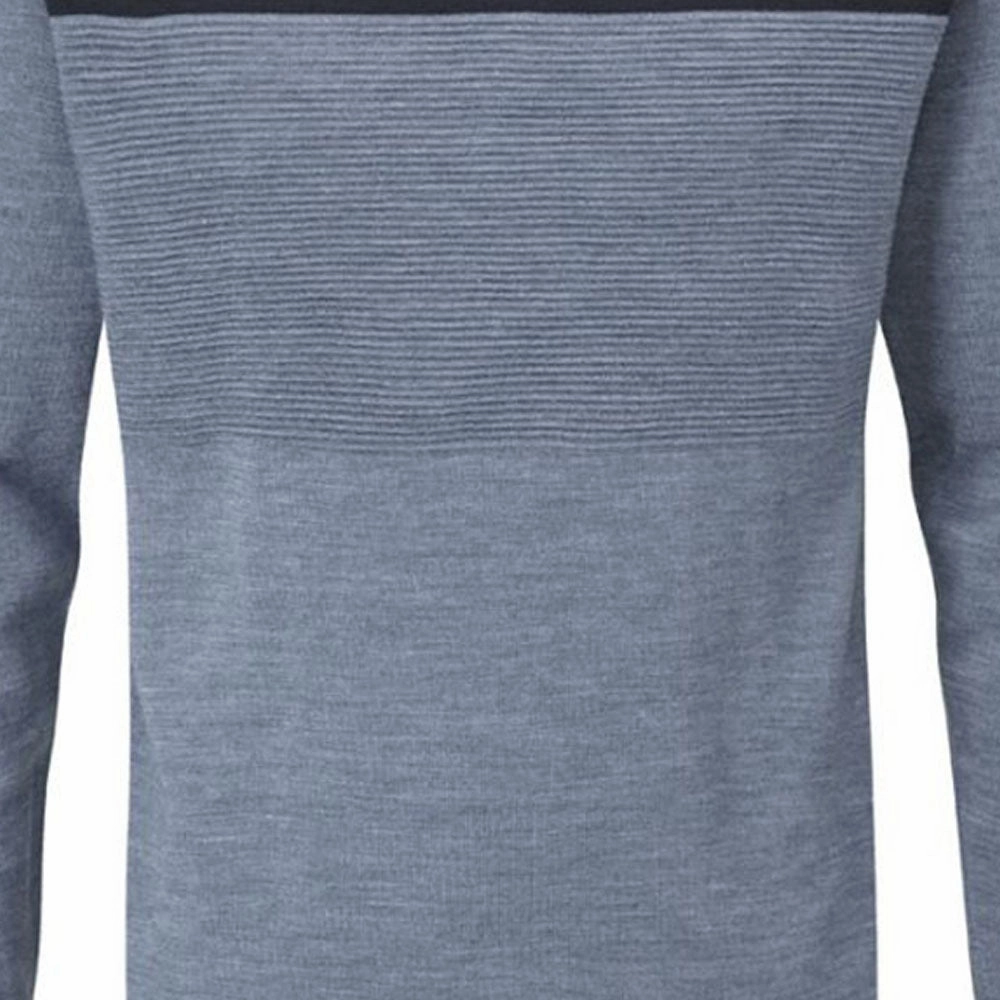 Ping Lucas V-Neck Sweater - Greystone Marl/Navy suitable for cycling