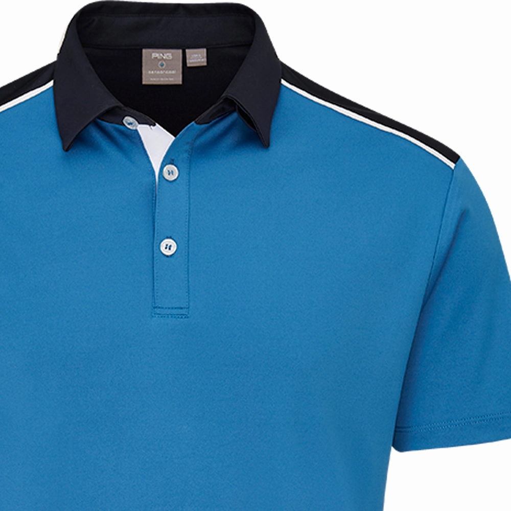 Quick-Drying Shirt Casual Chic Ping Mack SensorCool Polo Shirt - Danube/Navy