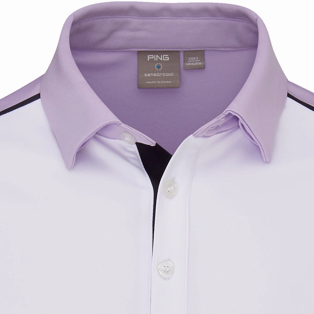 Ping Mack SensorCool Polo Shirt - White/Cool Lilac Versatile and Stylish