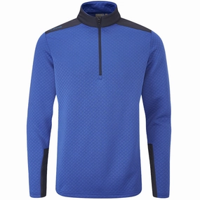 Unisex wedding guest wear Ping Marshall 1/2 Zip Pullover - North Sea/Navy