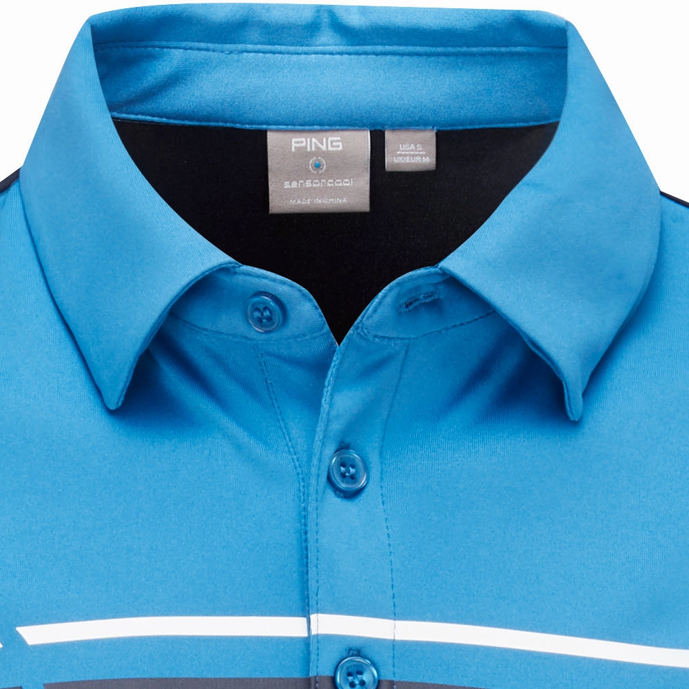 Ping Morten SensorCool Polo Shirt - Danube/Navy Street Style Trend