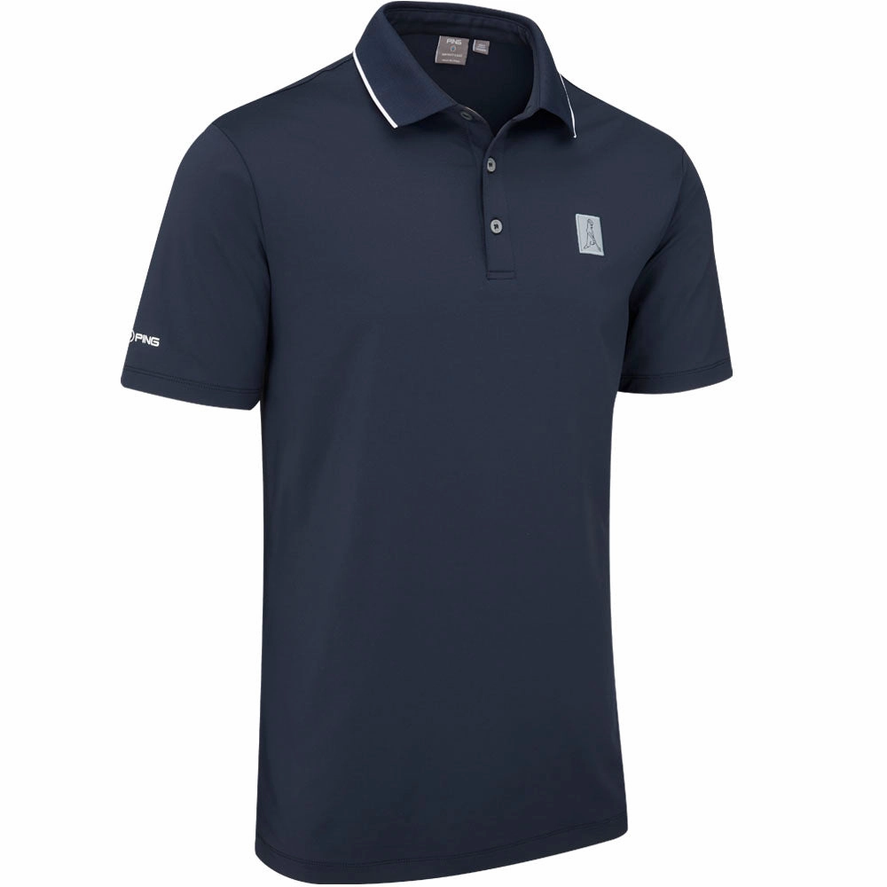 Non Irritating Collar Easy-Going Style Ping Mr. Ping II Polo Shirt - Navy