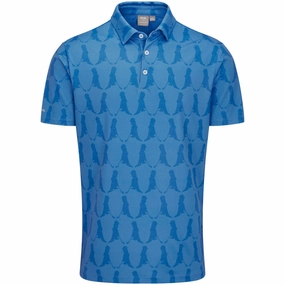 Ping Mr. PING Printed Polo Shirt - Blue Multi Versatile Layering