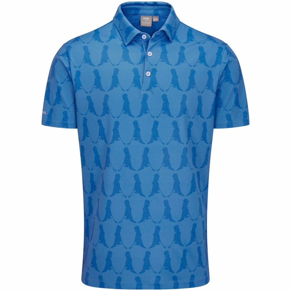 Ping Mr. PING Printed Polo Shirt - Blue Multi Versatile Layering