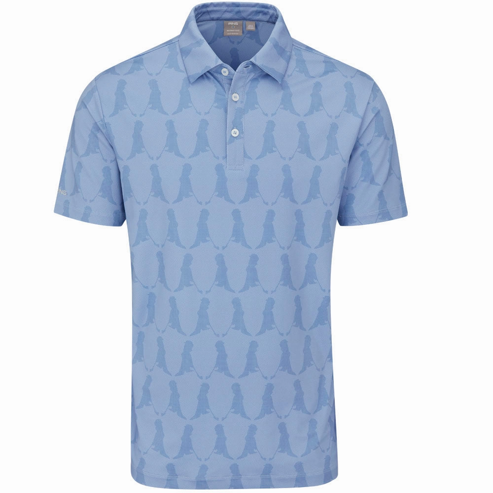Thermal regulation Versatile Option Ping Mr. Ping Printed Polo Shirt - Coronet Blue Multi