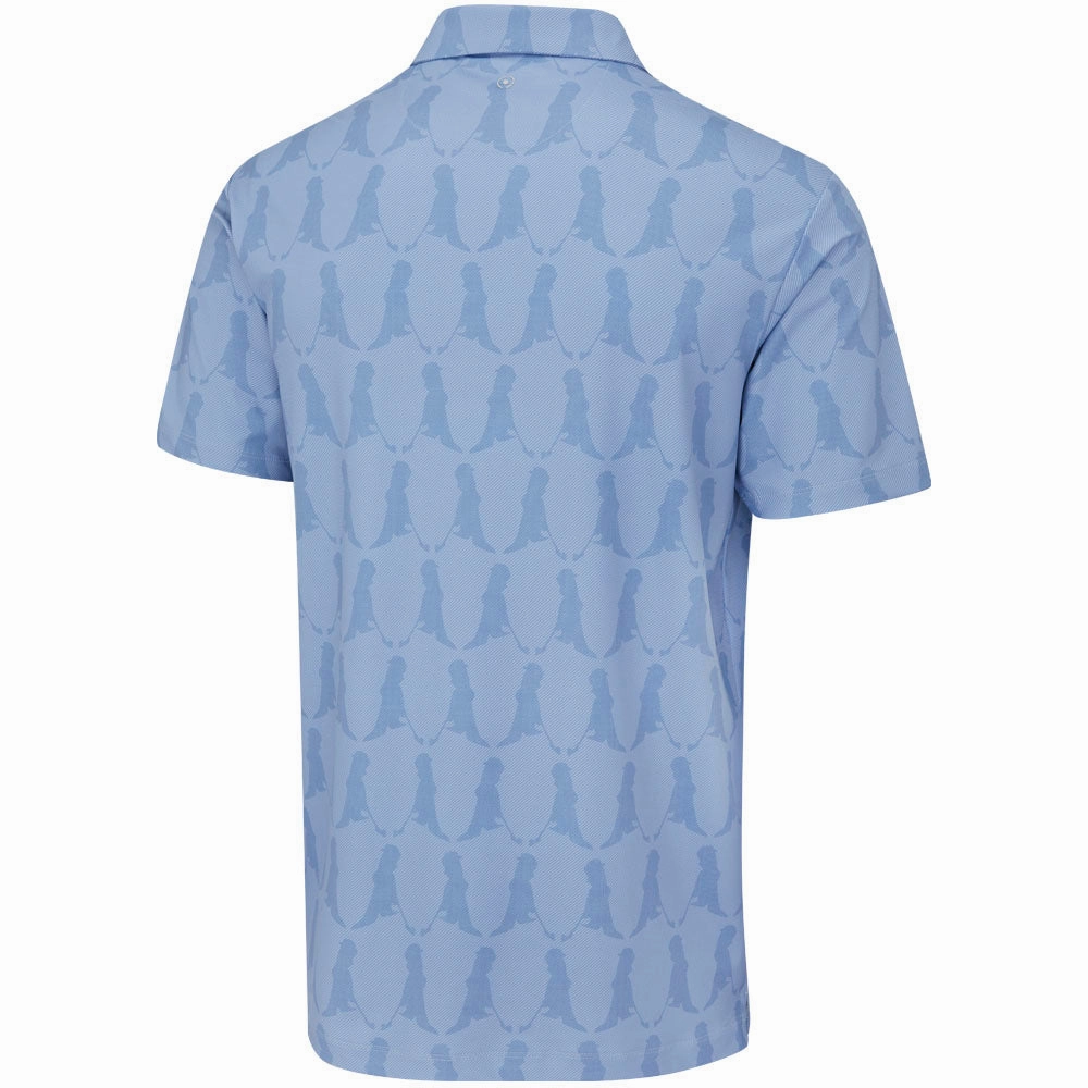 Flexible Wear Classic Look Ping Mr. Ping Printed Polo Shirt - Coronet Blue Multi