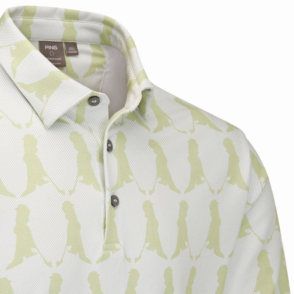 Ping Mr. PING Printed Polo Shirt - Limelight Multi Quick-Dry Fabric Layering Options