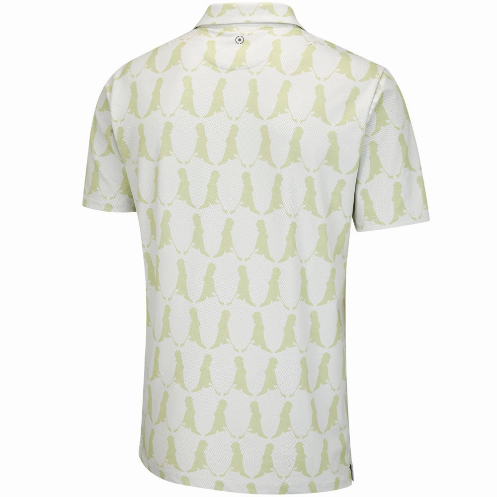 Ping Mr. PING Printed Polo Shirt - Limelight Multi Layered Neckline ThermoregulatingFabric