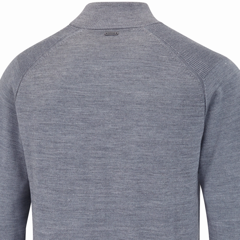 Cozy Street Ping Murphy Full Zip Sweater - French Grey Marl