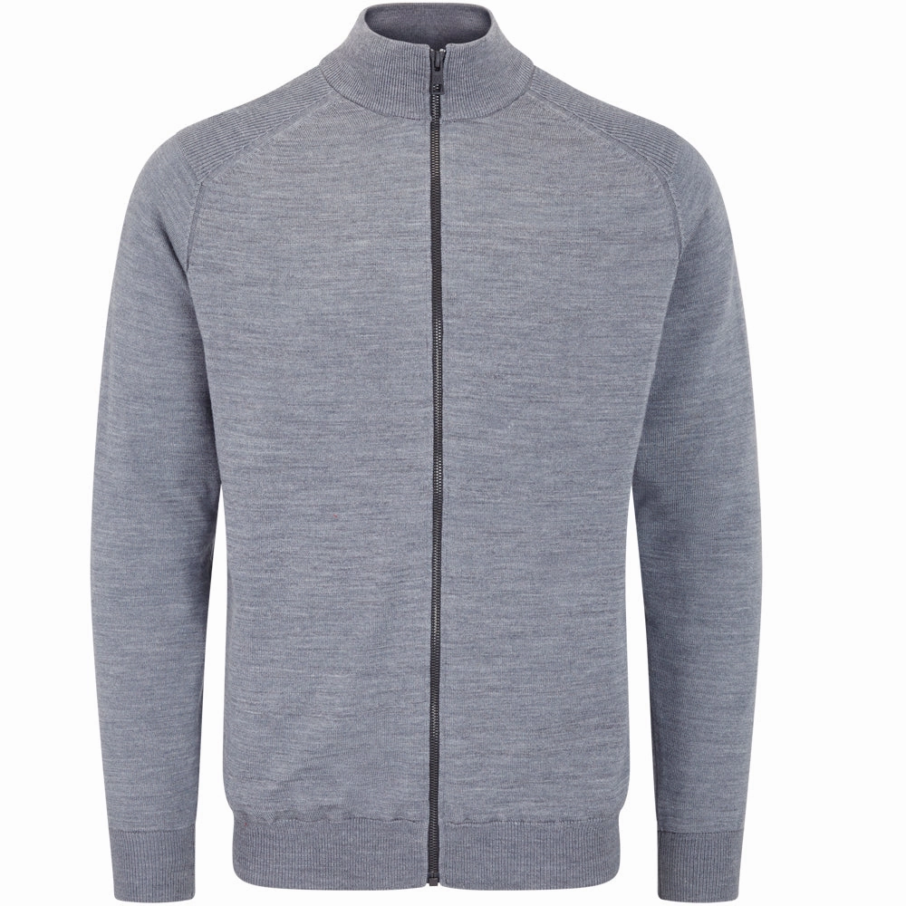 Ping Murphy Full Zip Sweater - French Grey Marl Trendy Look Effortless Fashion