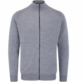 Ping Murphy Full Zip Sweater - French Grey Marl Trendy Look Effortless Fashion