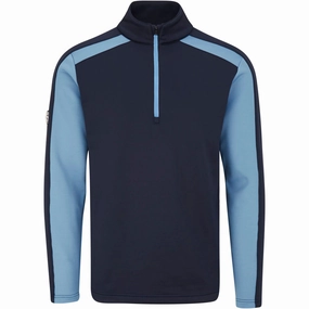 team wear Weekend Fit Ping Murrey 1/4 Zip Midlayer - Navy/Stone Blue