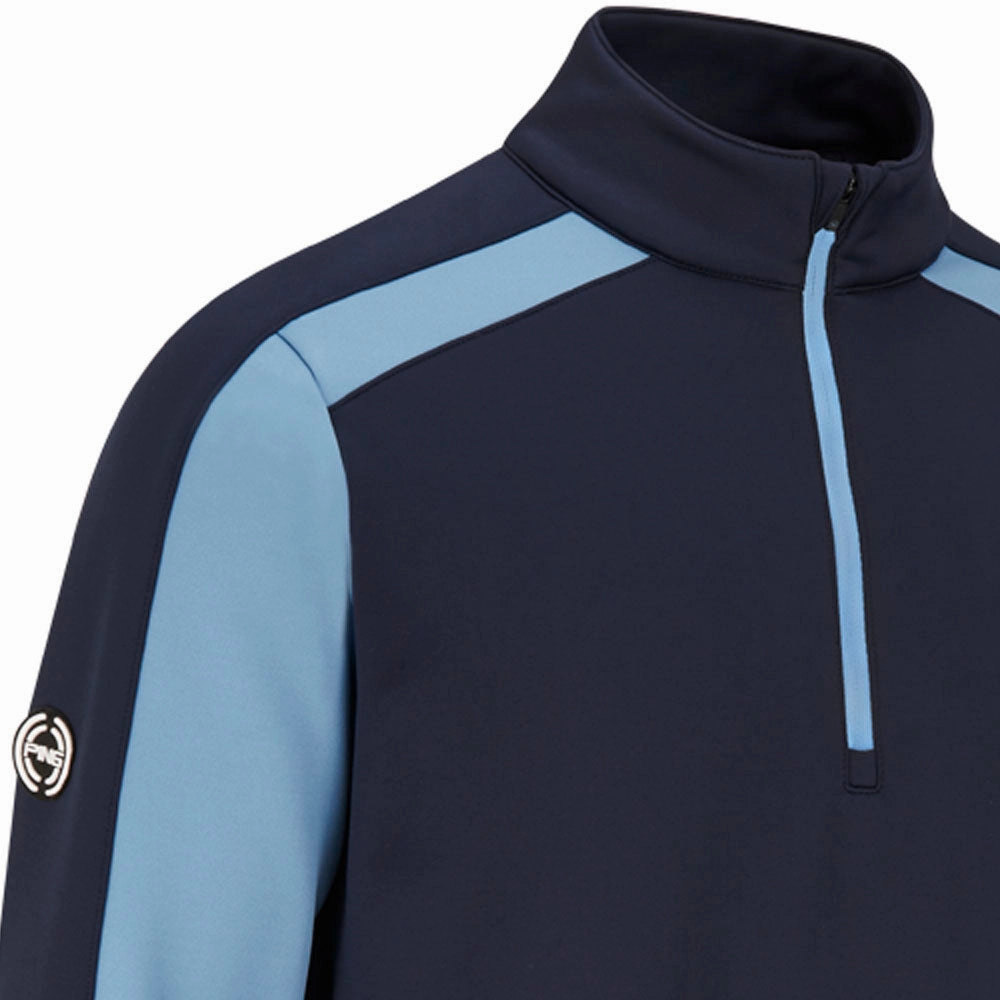 great for presents Ping Murrey 1/4 Zip Midlayer - Navy/Stone Blue