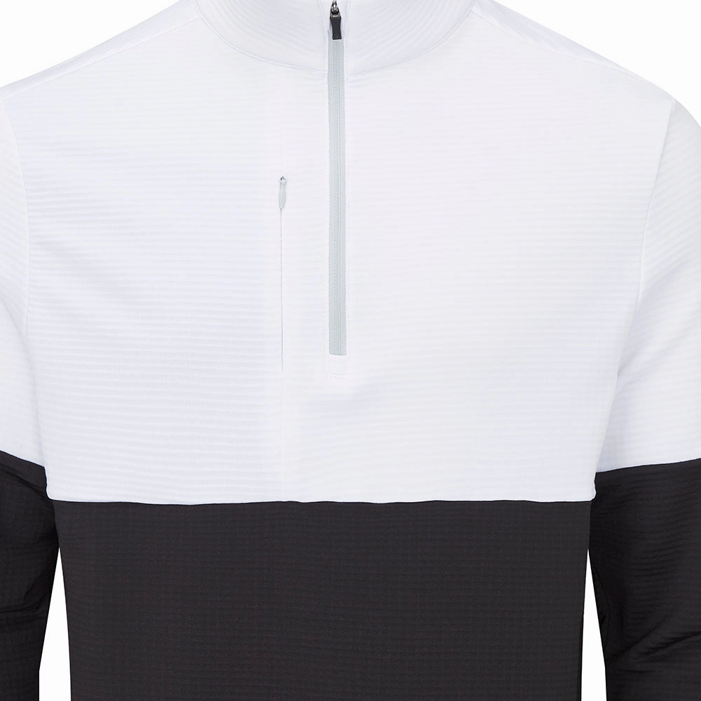 Ping Nexus 1/4 Zip SensorWarm Pullover - Black/White Fleece Lining Easy iron