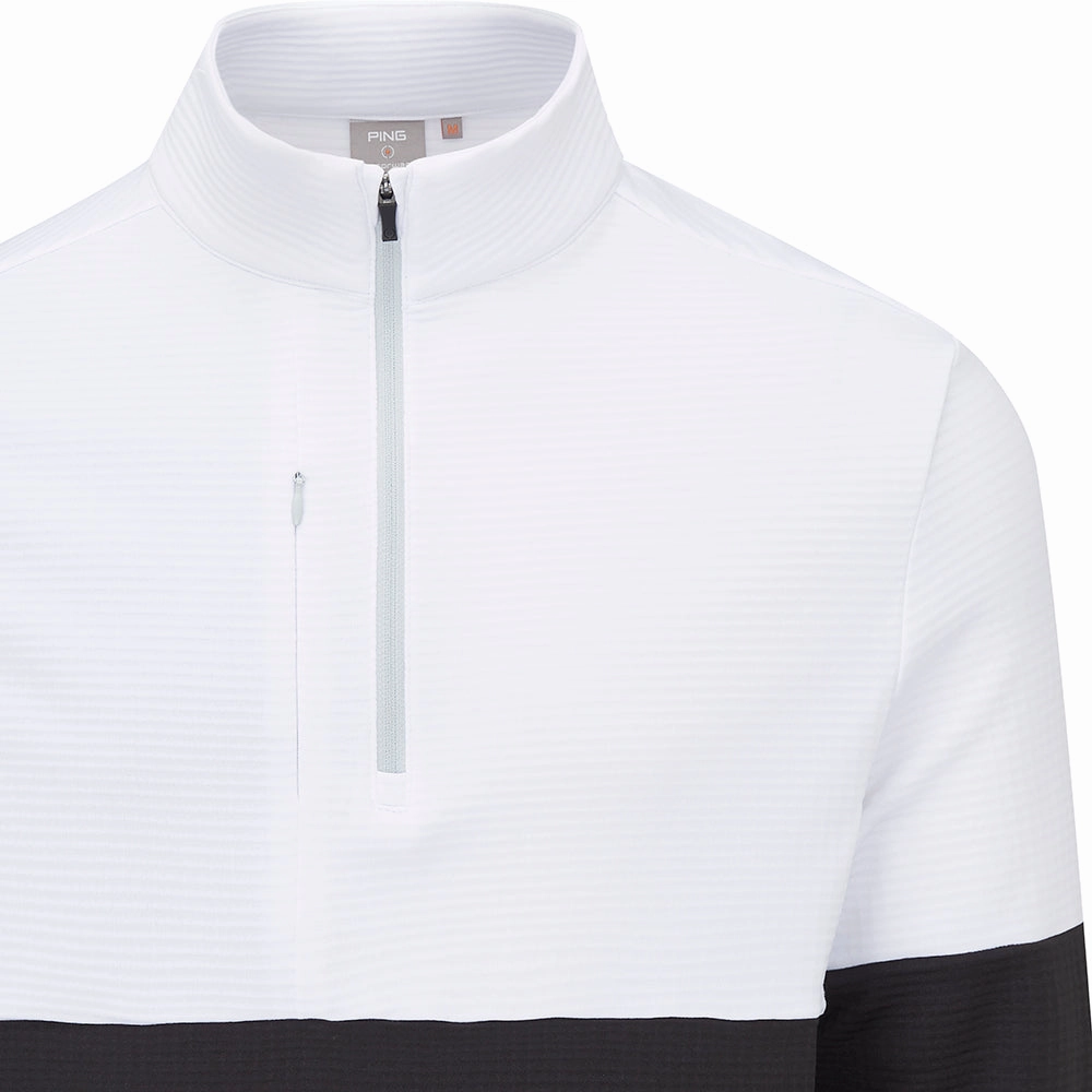 Chill Look budget-friendly Ping Nexus 1/4 Zip SensorWarm Pullover - Black/White