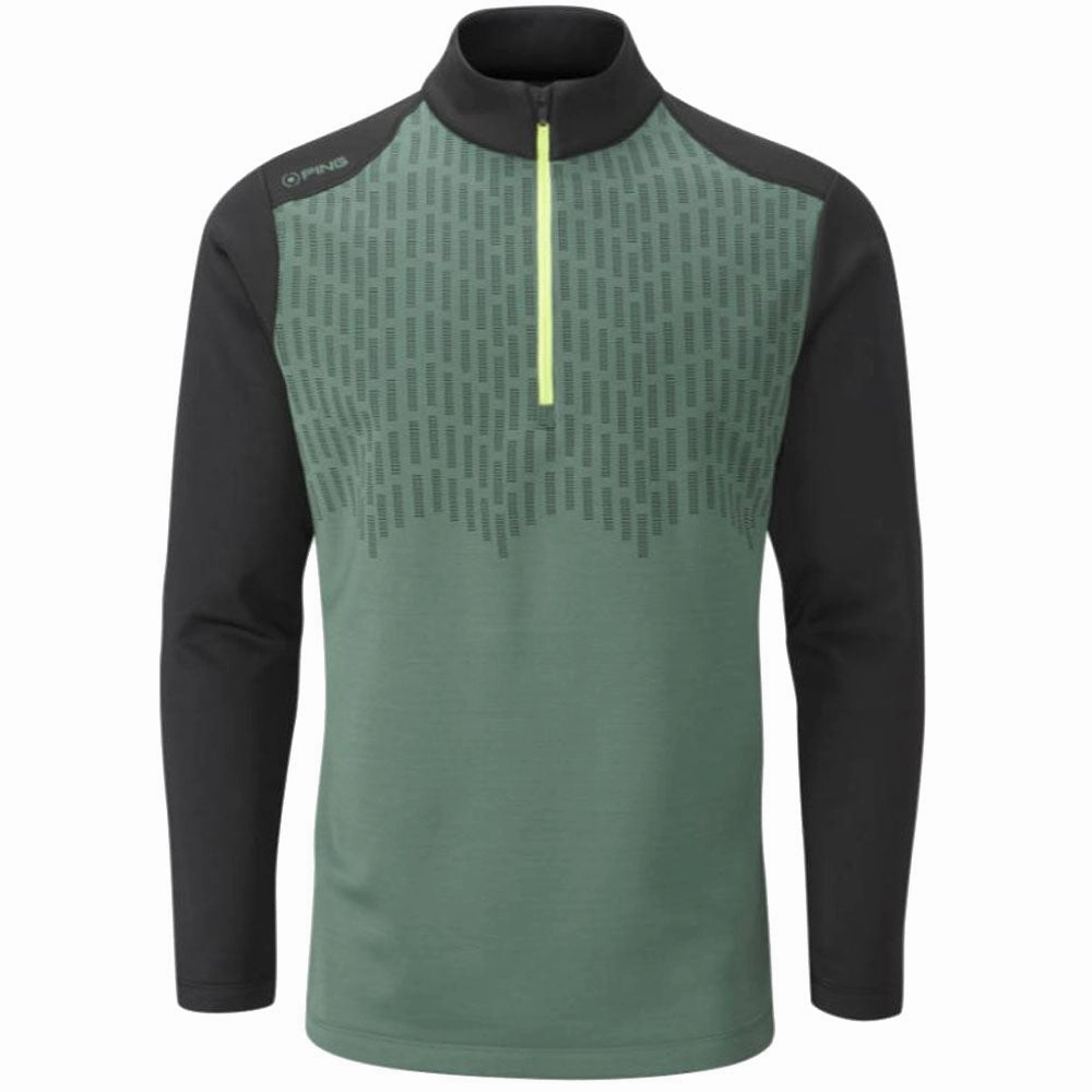 Casual Wear Active Comfort Ping Nordic 1/2 Zip Pullover - Mallard Green/Black