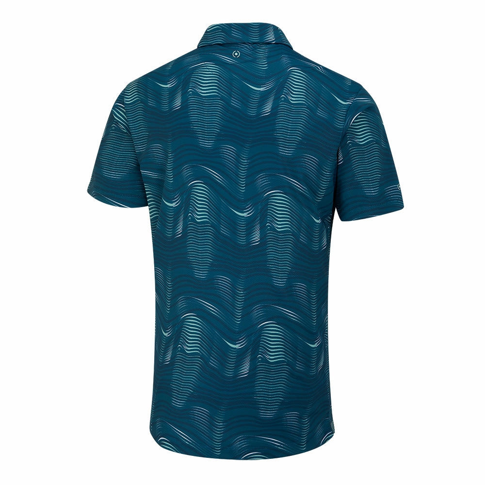 Comfort Style Ping Optic Groove Polo Shirt - Forest Multi